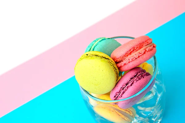 Macarons français doux et colorés — Photo