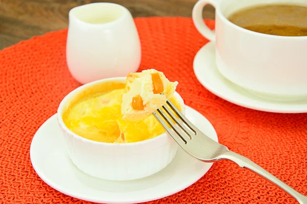 Havuç ve yeşil fasulye ile diyet omlet