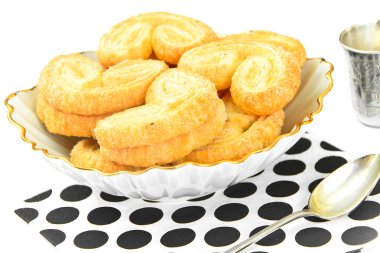 Şeker Puff kurabiye plaka üzerinde.