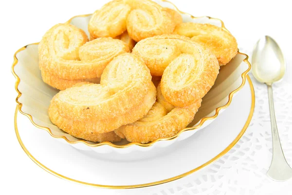 Şeker Puff kurabiye plaka üzerinde.