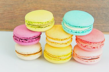 güzel ve renkli Fransızca macaroons