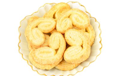 Şeker Puff kurabiye plaka üzerinde.