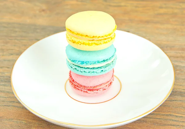 Macarons français doux et colorés — Photo