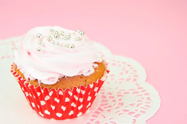 Bolo com creme, Cupcake — Fotografia de Stock