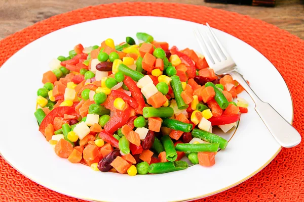 Mistura Mexicana de Legumes. Tomates, feijões, raiz de aipo, verde B — Fotografia de Stock