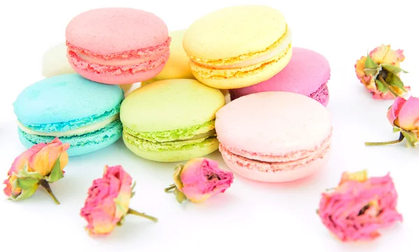 Macaroons franceses doces e coloridos — Fotografia de Stock