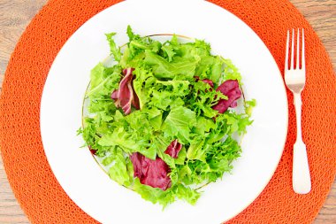 Salad Mix  Batavian, Frise, Radicchio, Chicory clipart