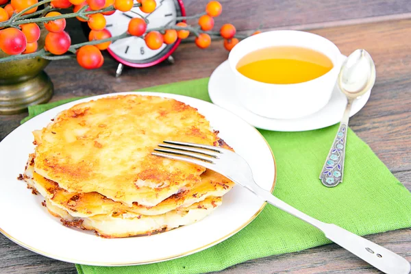 Panqueques de queso con miel — Foto de Stock