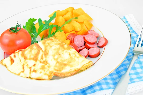 Sağlıklı diyet gıda: sebzeli omlet — Stok fotoğraf