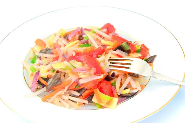 Rebusan Sayuran Juicy. Paprika, Peas, Carrots. Makanan Diet . — Stok Foto