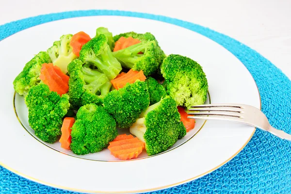 Brócolos e Cenouras. Alimentação Fitness Nutrição — Fotografia de Stock