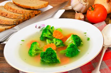 Brokoli ve havuç çorbası. Diyet Fitness beslenme
