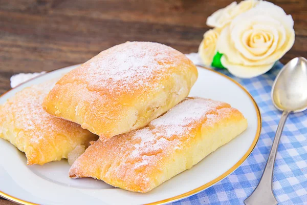 Sweet Bakery Bun with Cheese, Apple and Cinnamon