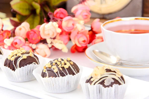 Zoetheid: Chocoladetaart aardappelen. — Stockfoto