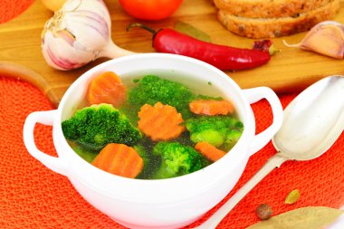 Brokoli ve havuç çorbası. Diyet Fitness beslenme