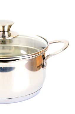 Beyaz bir arka plan üzerinde izole parlak Metal Pan