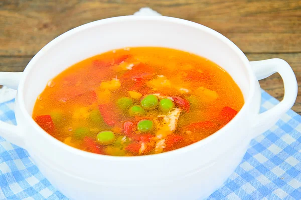 Здорове харчування: рибний суп Овочі — стокове фото