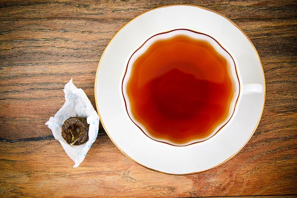 Puer Tea in a Cup — Stock Photo, Image