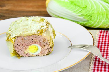 Lahana, rulo yumurta, kıyılmış