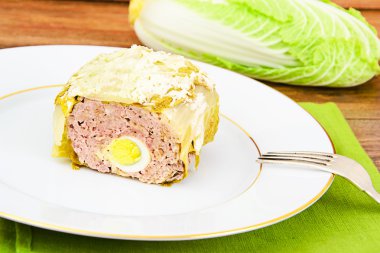 Lahana, rulo yumurta, kıyılmış