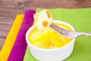 Havuç ve yeşil fasulye ile diyet omlet