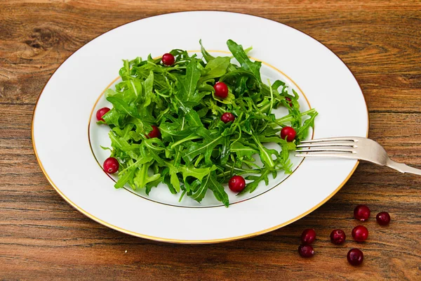 Salade van rucola en granaatappel — Stockfoto