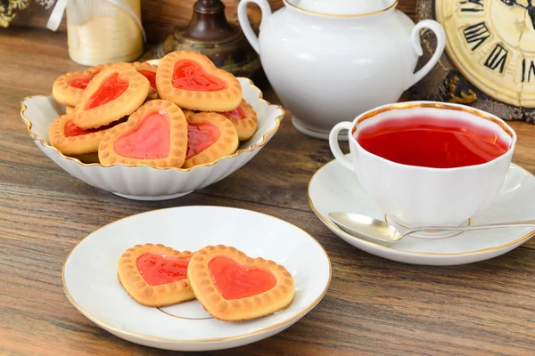 Cookies in the Shape of Hearts. — Stock Photo, Image