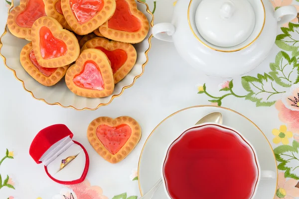 Cookies in the Shape of Hearts. — Stock Photo, Image