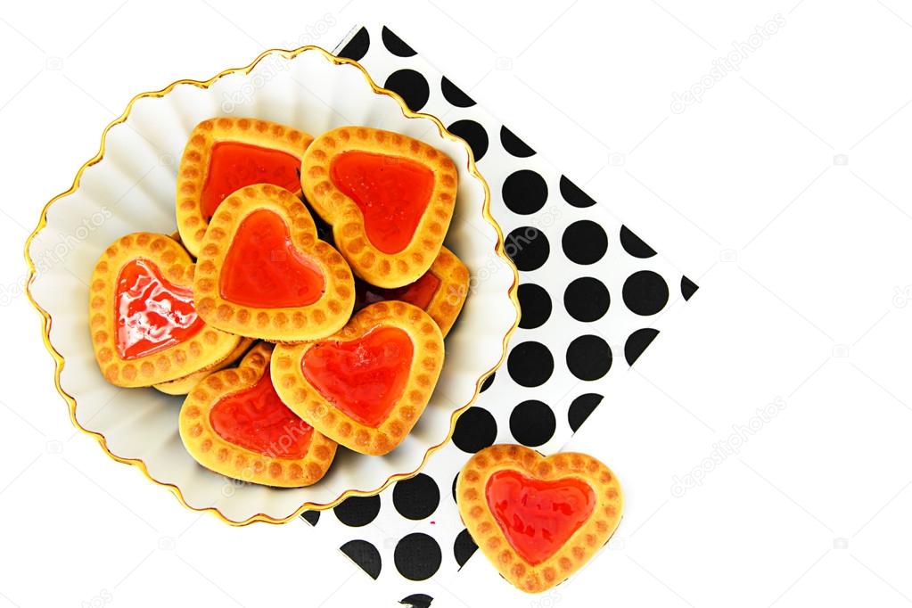 Cookies in the shape of hearts