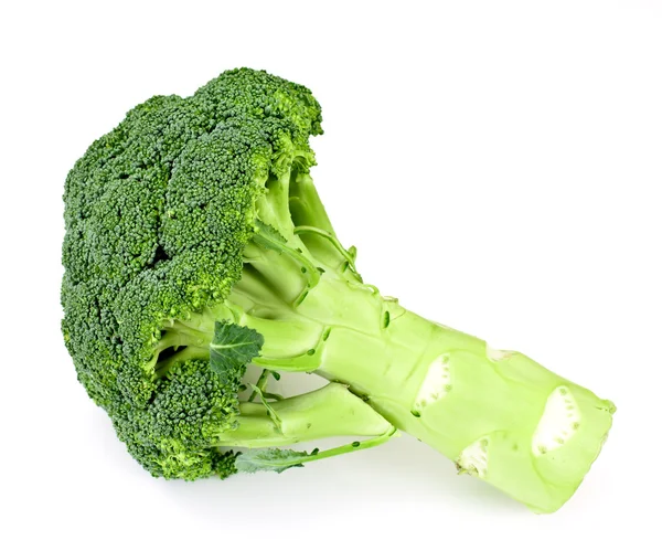 Świeży soczyste zielone brokuły na białym tle — Zdjęcie stockowe