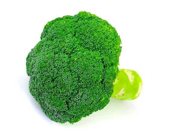 Świeży soczyste zielone brokuły na białym tle — Zdjęcie stockowe