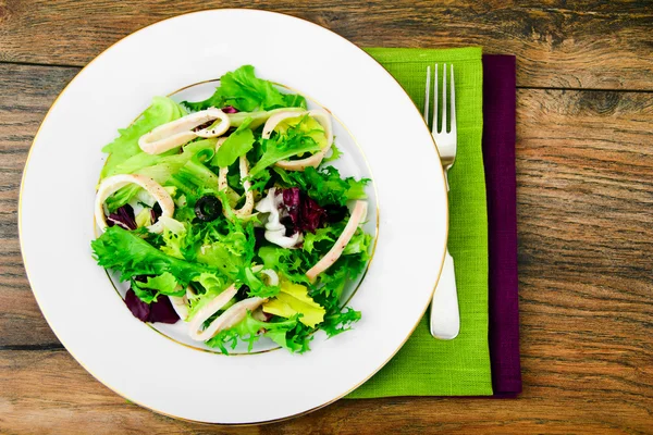 Salade Mix Bataafse, Frise, Radicchio, witloof, Squid — Stockfoto