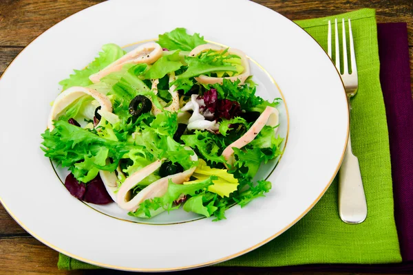 Sallad Mix Batavian Frise, Radicchio, cikoria, bläckfisk — Stockfoto