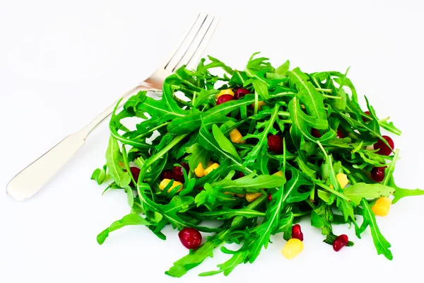 Salátával és sült saláta kitûnõ a gránátalma — Stock Fotó