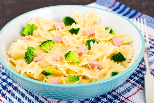 Pasta, salchichas y brócoli Dieta Alimentos — Foto de Stock