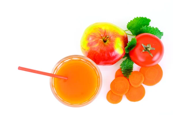 Wortel Vitamin Manis, Labu, Juice Apel — Stok Foto