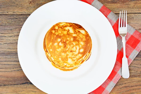 Tasty Pancakes Stack with Sweet Corn — Stock Photo, Image