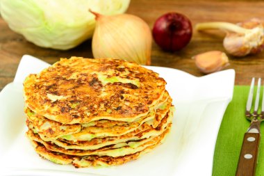 Diyet gıda krep lahana ile