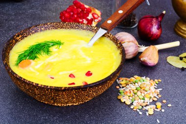 Krem - mercimek, bezelye, pirinç