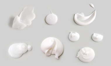 beyaz krema ile yeşil yaprak