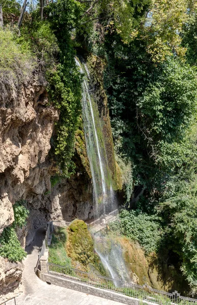 Famosa Cascata Nel Parco Sulla Città Edessa Grecia Macedonia Centrale — Foto Stock