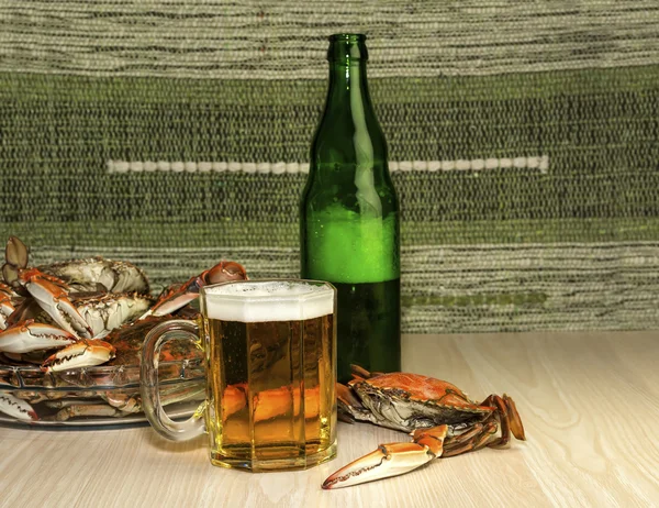 Granchi e birra — Foto Stock