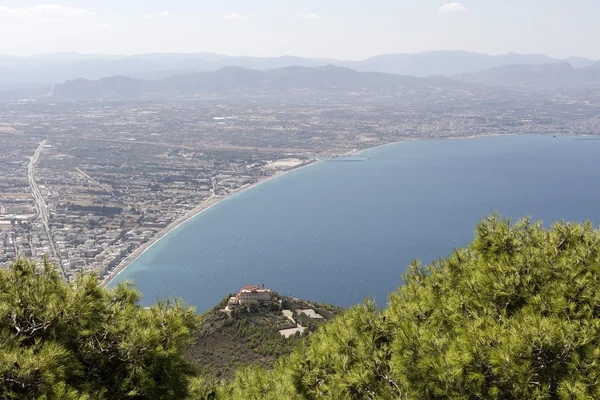 Uitzicht op zee (Peloponnesos, Griekenland)) — Stockfoto