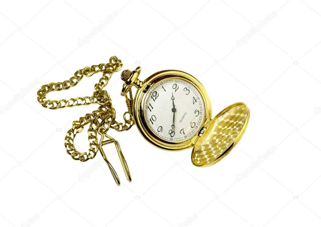 The vintage pocket watch with chain