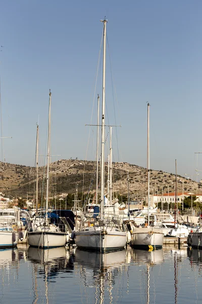 Die festgemachten Yachten — Stockfoto