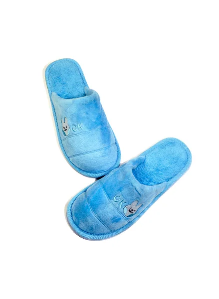 De blauwe slippers — Stockfoto