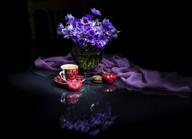 Anemon ile natürmort