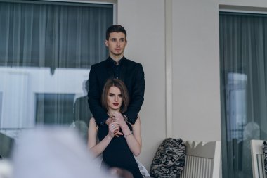 Güzel moda çift portresi