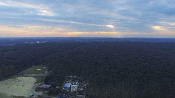 Vista aérea do céu e da floresta — Vídeo de Stock