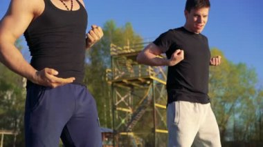 Wing Chun arasında master ve takipçisi açık eğitim. 4k